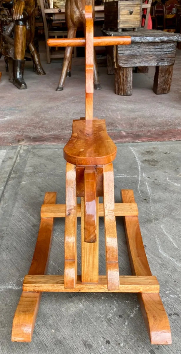 Bello Juguete Montable Caballo Balancín Estilo Antiguo Cedro