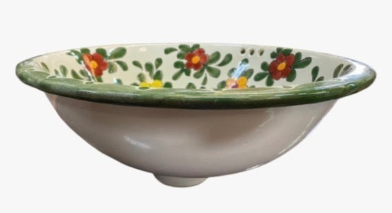 Beautiful Oval Sink in Fine Talavera, Antique Style.