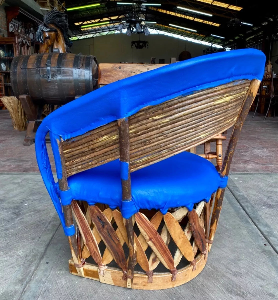 Silla Sillón Equipal Artesanal Amplio Cómodo Estilo Antiguo