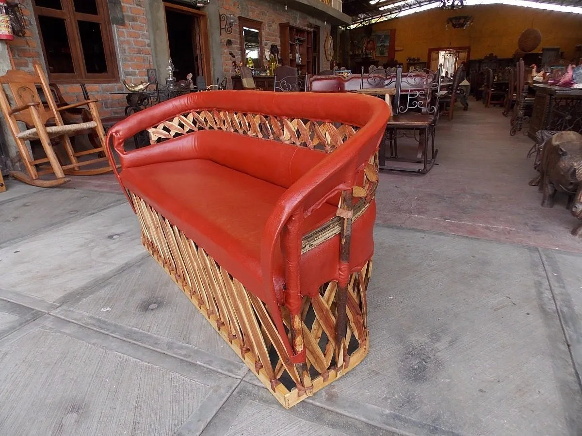 Sillon Equipal Con Riñonera Para 3 Personas Estilo Antiguo