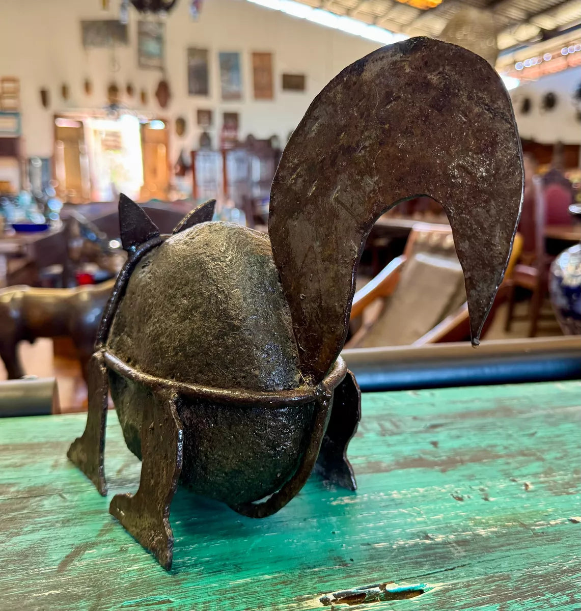 Antique Squirrel Sculpture Made of Stone and Metal. Very Original