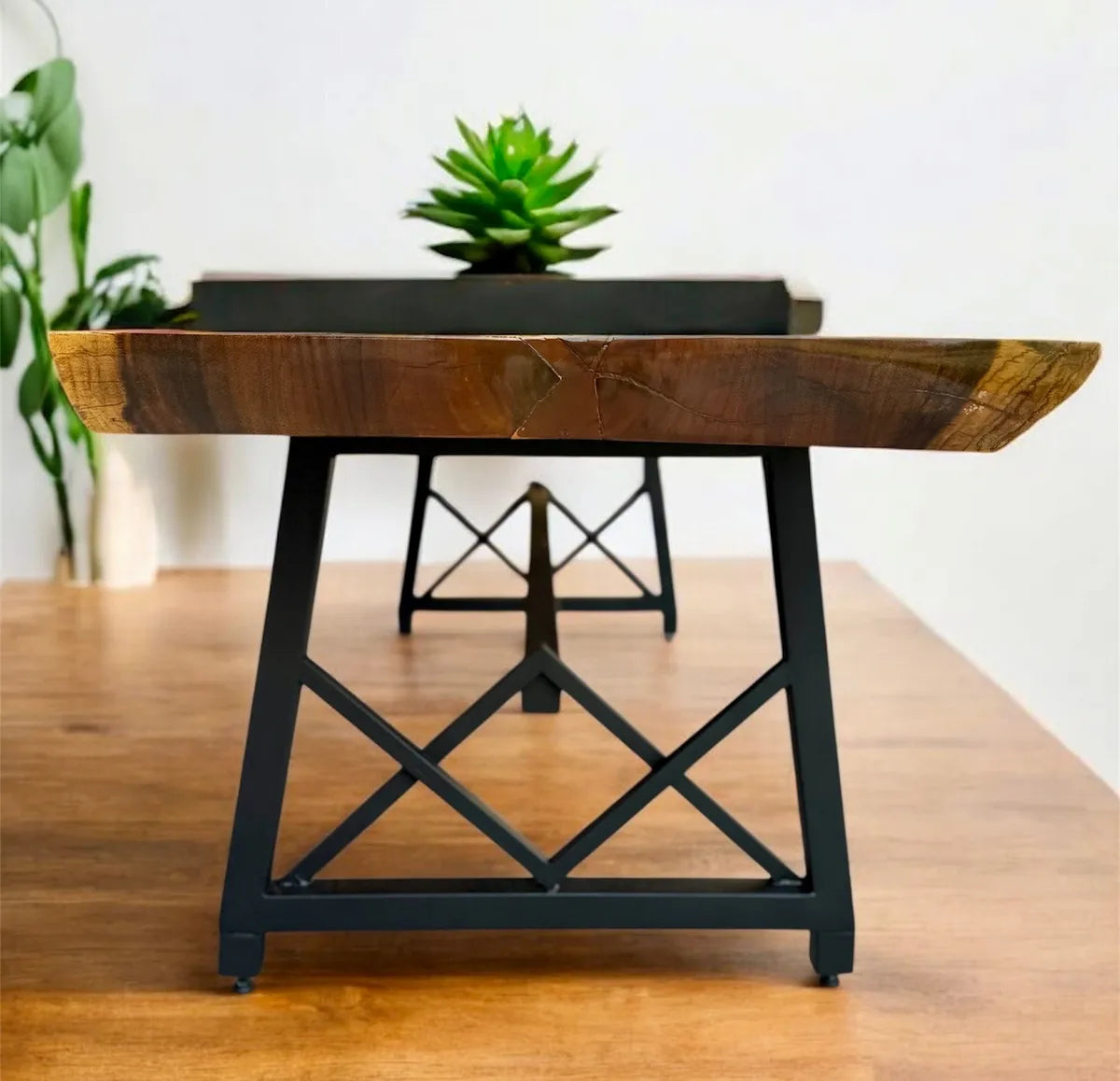 Mesa Comedor Tablon Parota Para 10 A 12 Personas