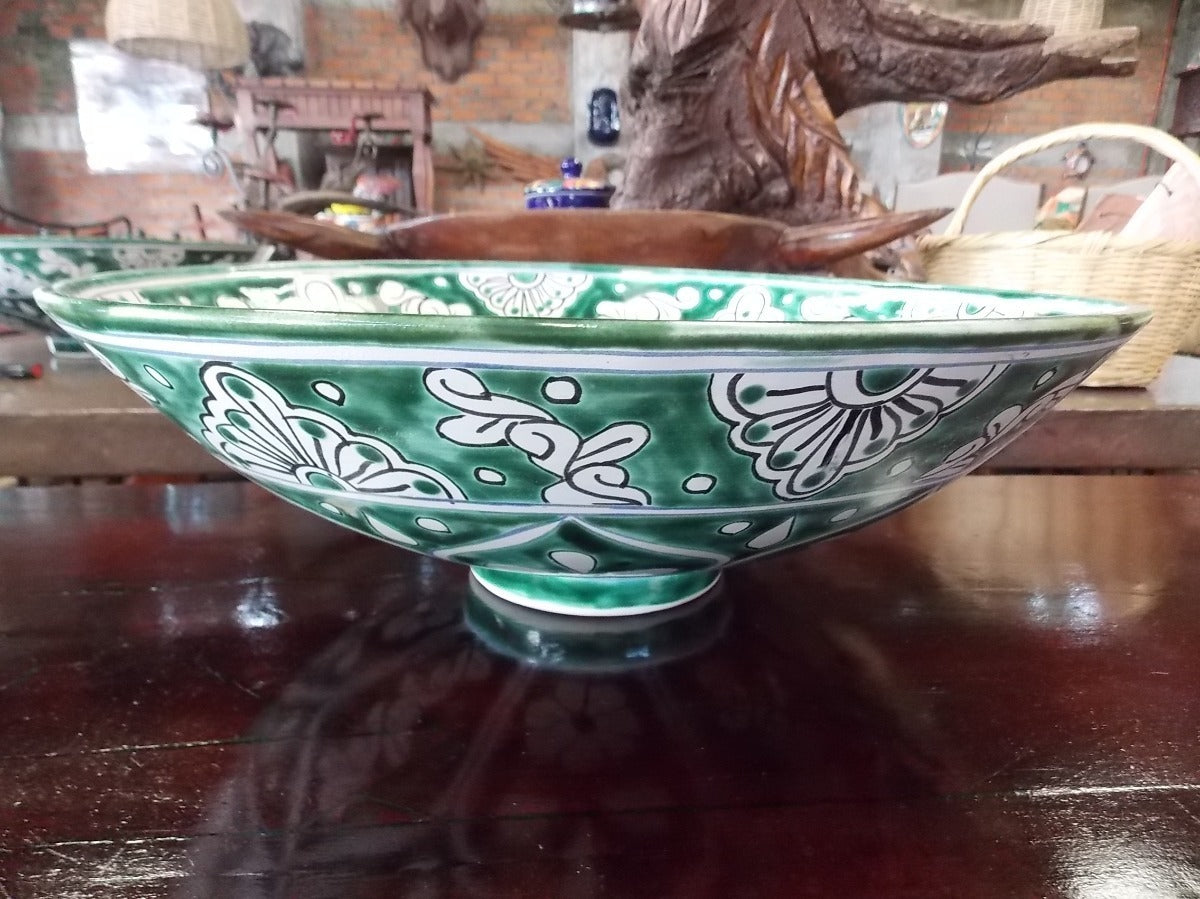 Round Countertop Talavera Sink Antique Style 02v1