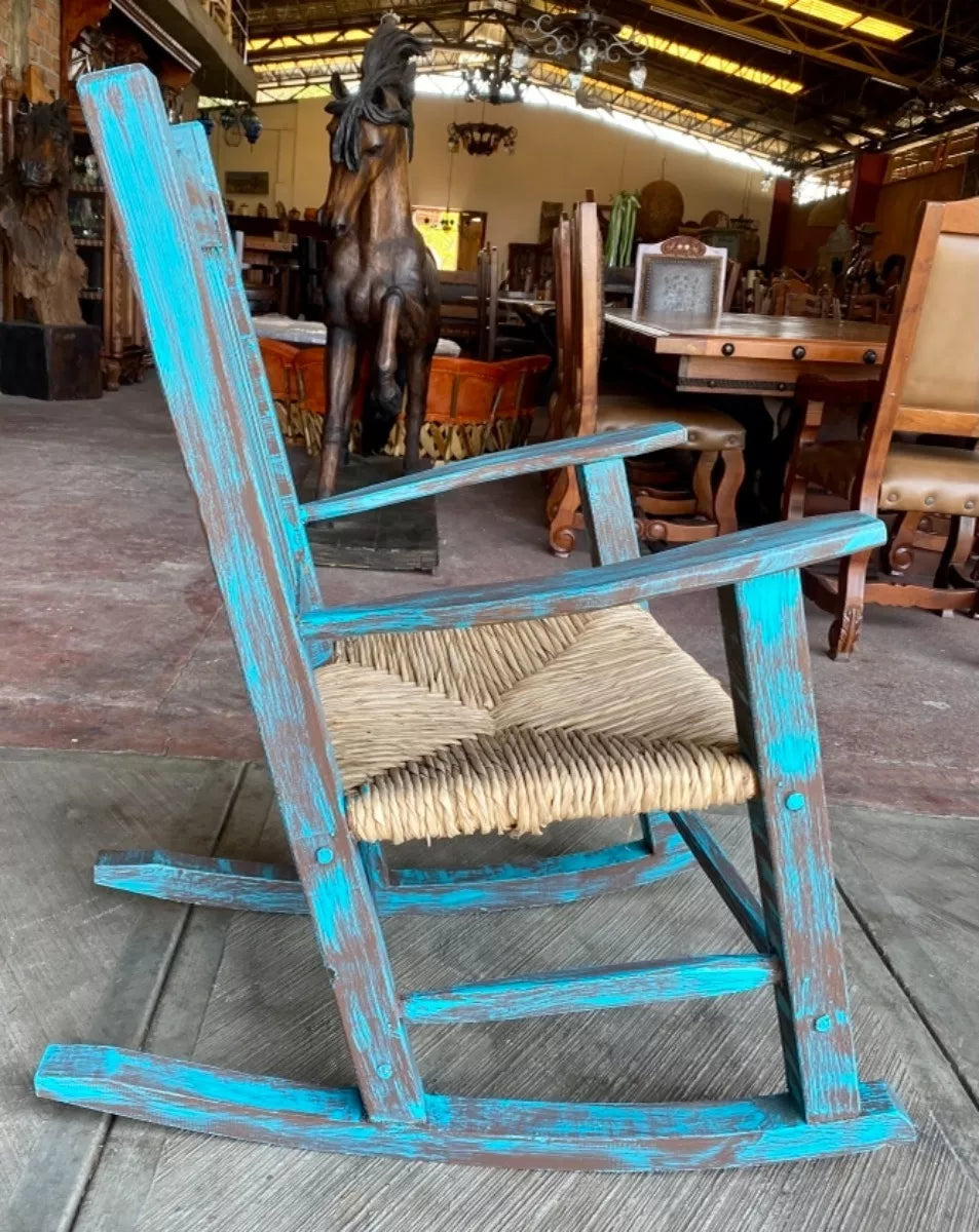 Vintage Antique Sustainable Wooden Rocking Chair.
