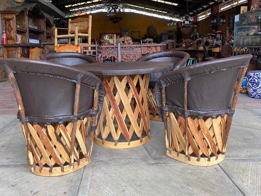 Comedor Equipales Tradicionales Estilo Antiguo. Gran Calidad