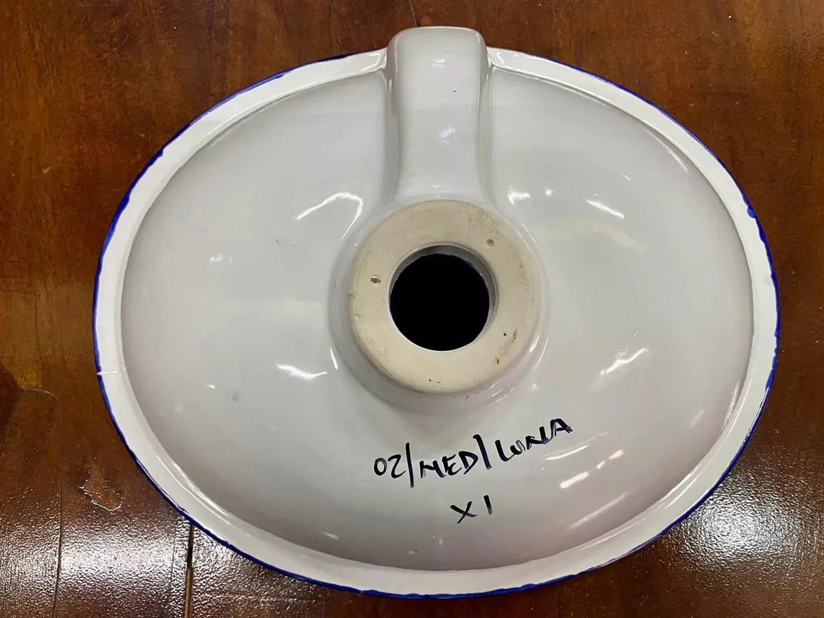 Lavabo Ovalin Talavera Fina Estilo Antiguo Empotrable Luna