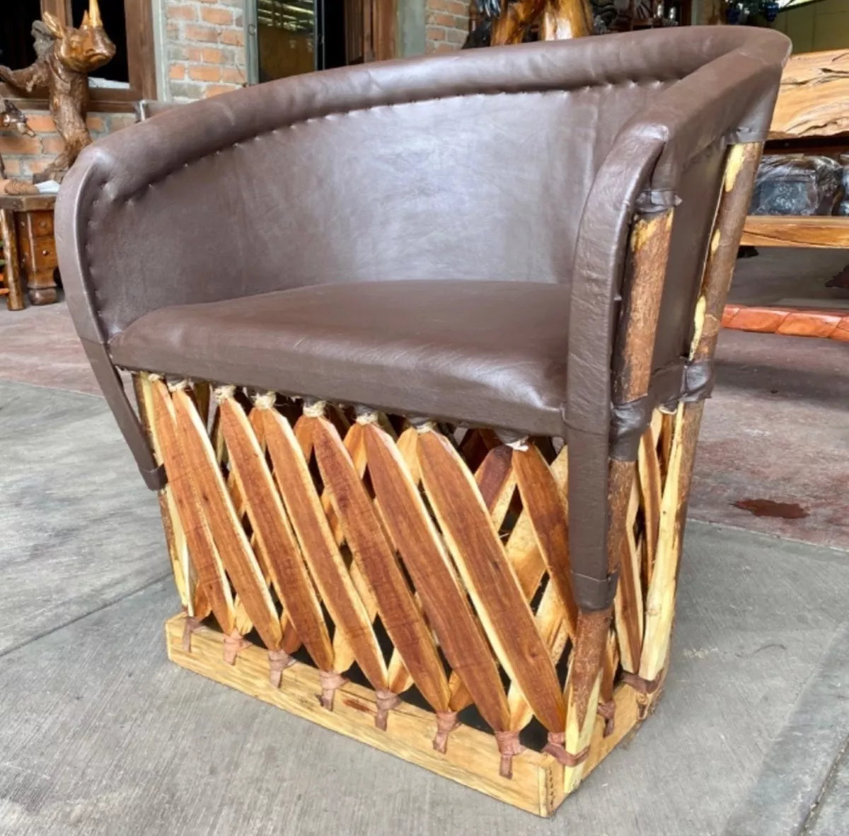 Silla Sillon Equipal Artesanal Muy Amplio Estilo Antiguo