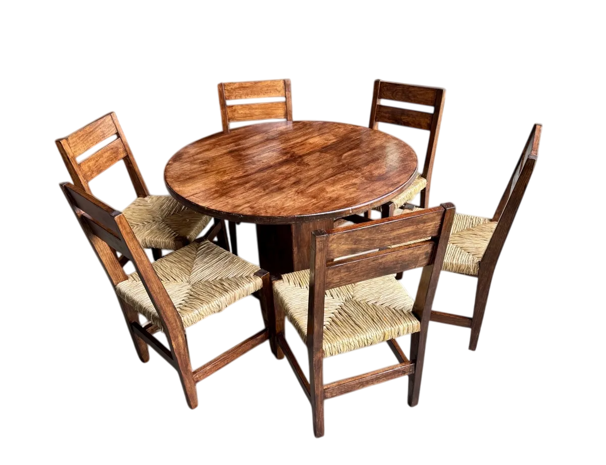 Comedor De 6 Sillas En Madera Sustentable Estilo Minimalista