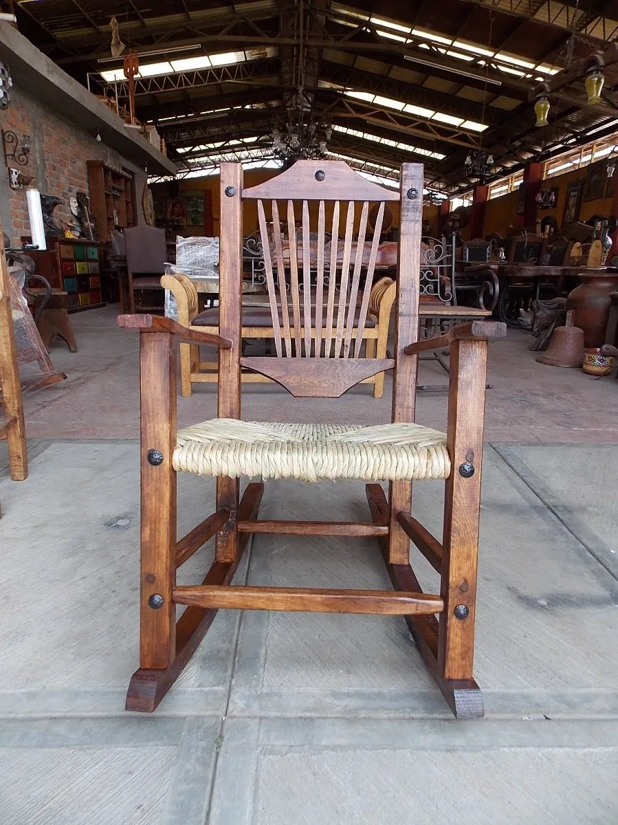 Beautiful Antique Style Wood and Tulle Rocking Bench