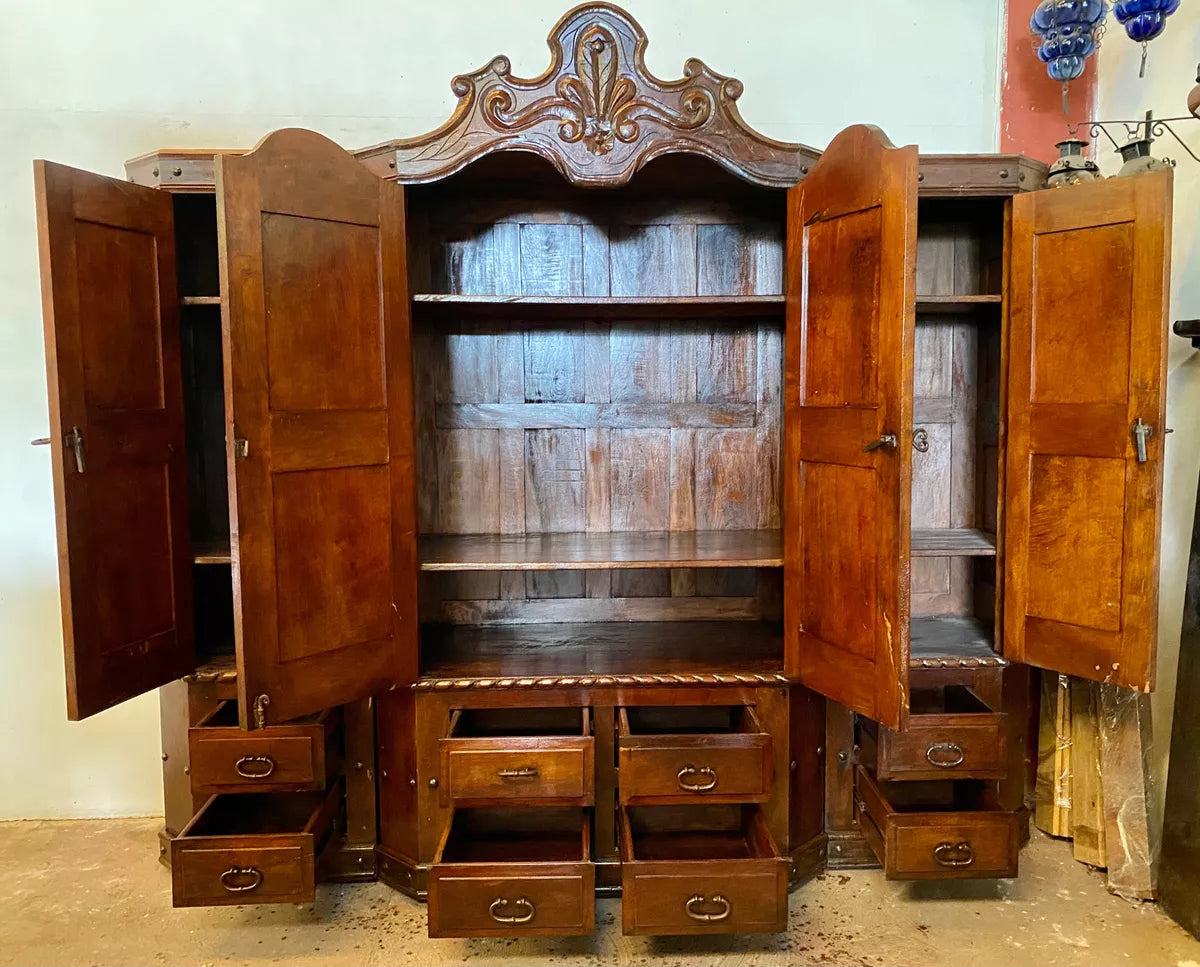 Antique Conquest Style Mesquite Closet.