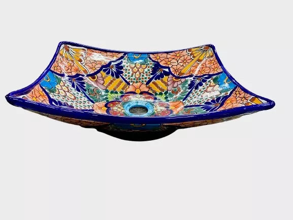 Rectangular Talavera Countertop Sink Antique Style 36