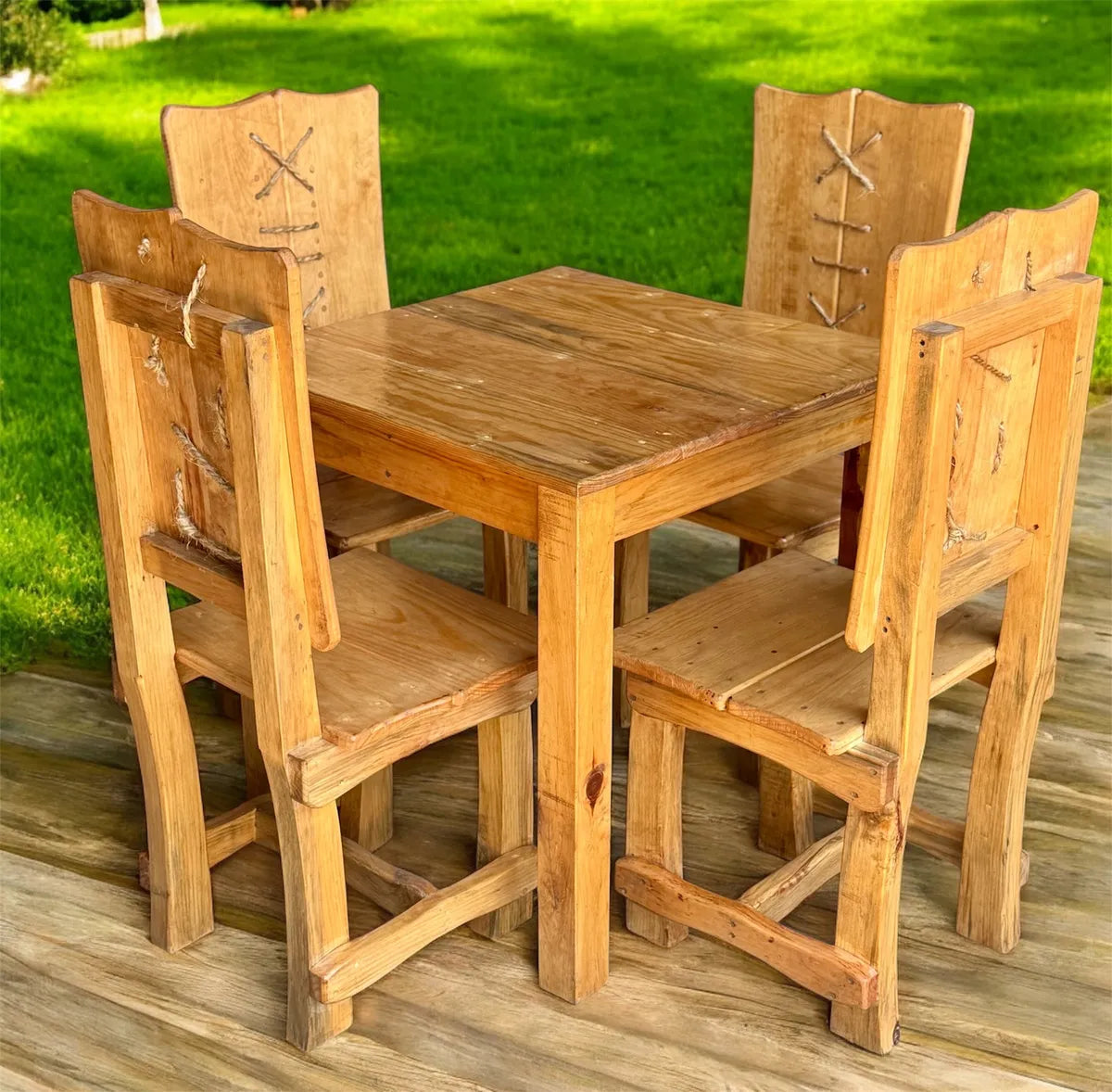 Sustainable Wood Handcrafted Dining Room in the Middle Ages Style