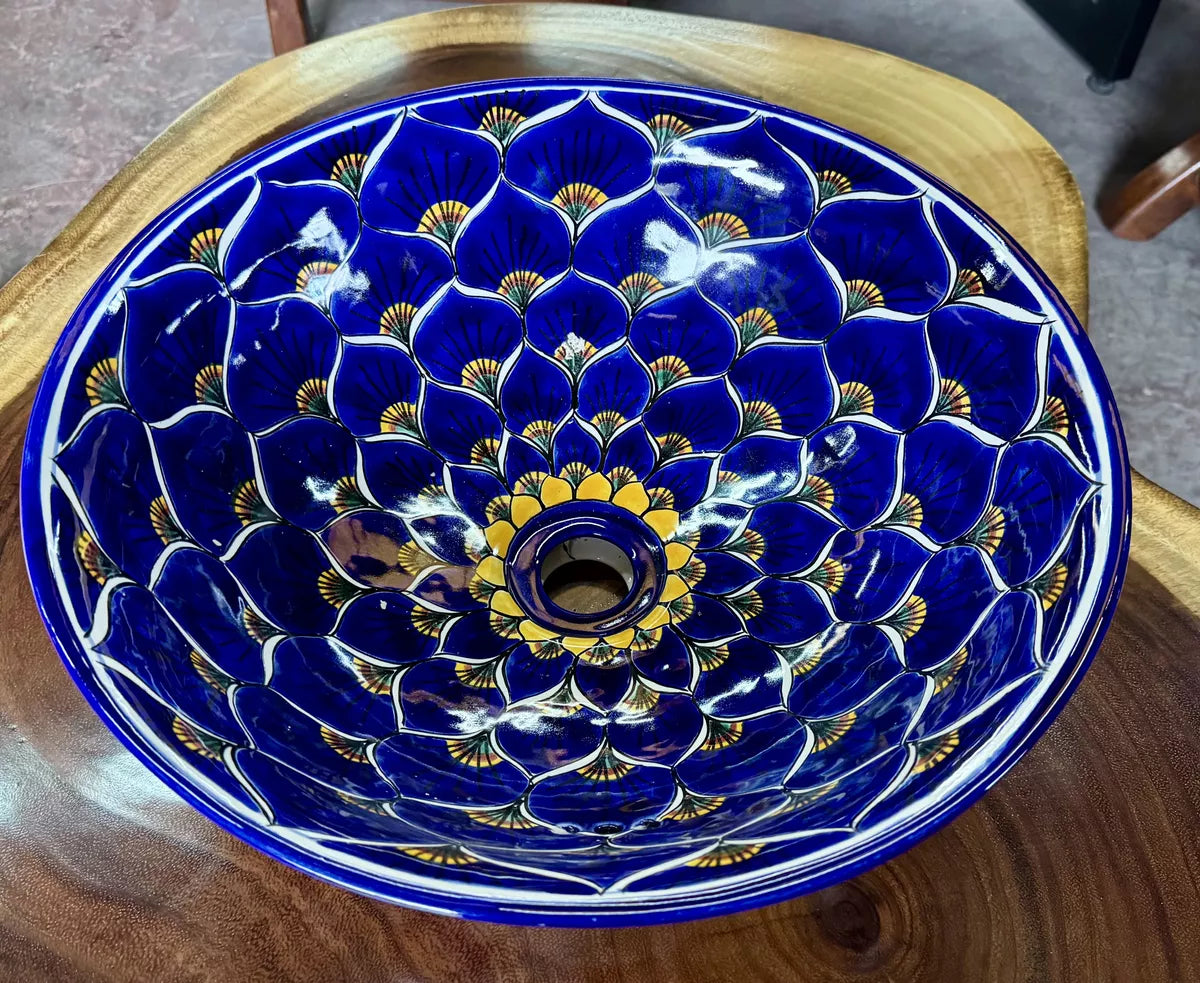 Round Sink in Fine Talavera Turkey Style