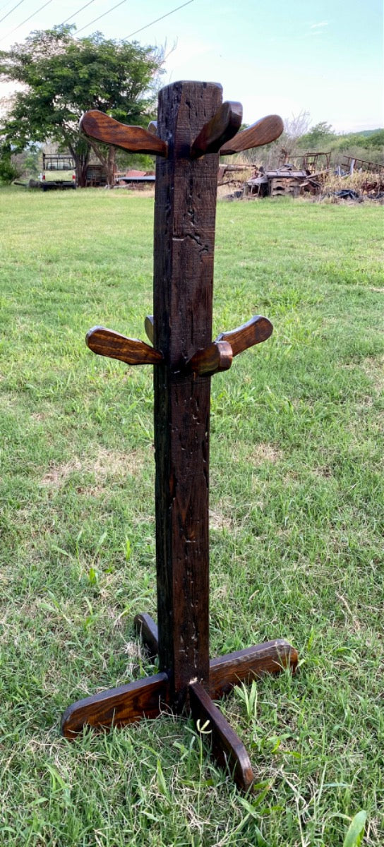 Antique and Original Handmade Coat Rack Made of Old Wood (Used)