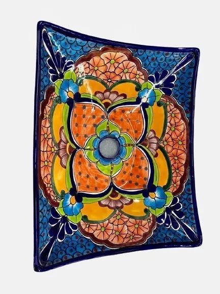 Rectangular Talavera Countertop Sink Antique Style M135