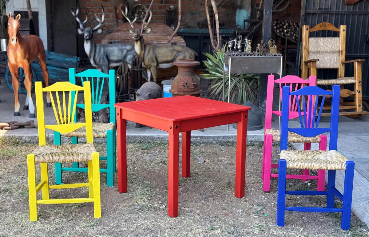 Beautiful Antique Multicolor Sustainable Handcrafted Dining Room