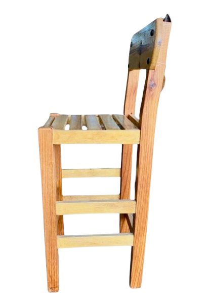 High Chair Bench for Bar Breakfast Bar Cantina Antique Style