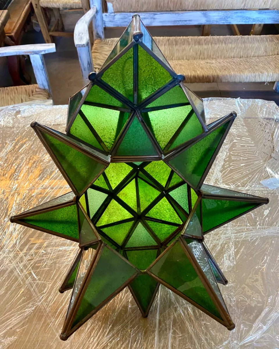 Estrella Lampara De Techo Metal Y Cristales Estilo Antiguo (Reacondicionado)