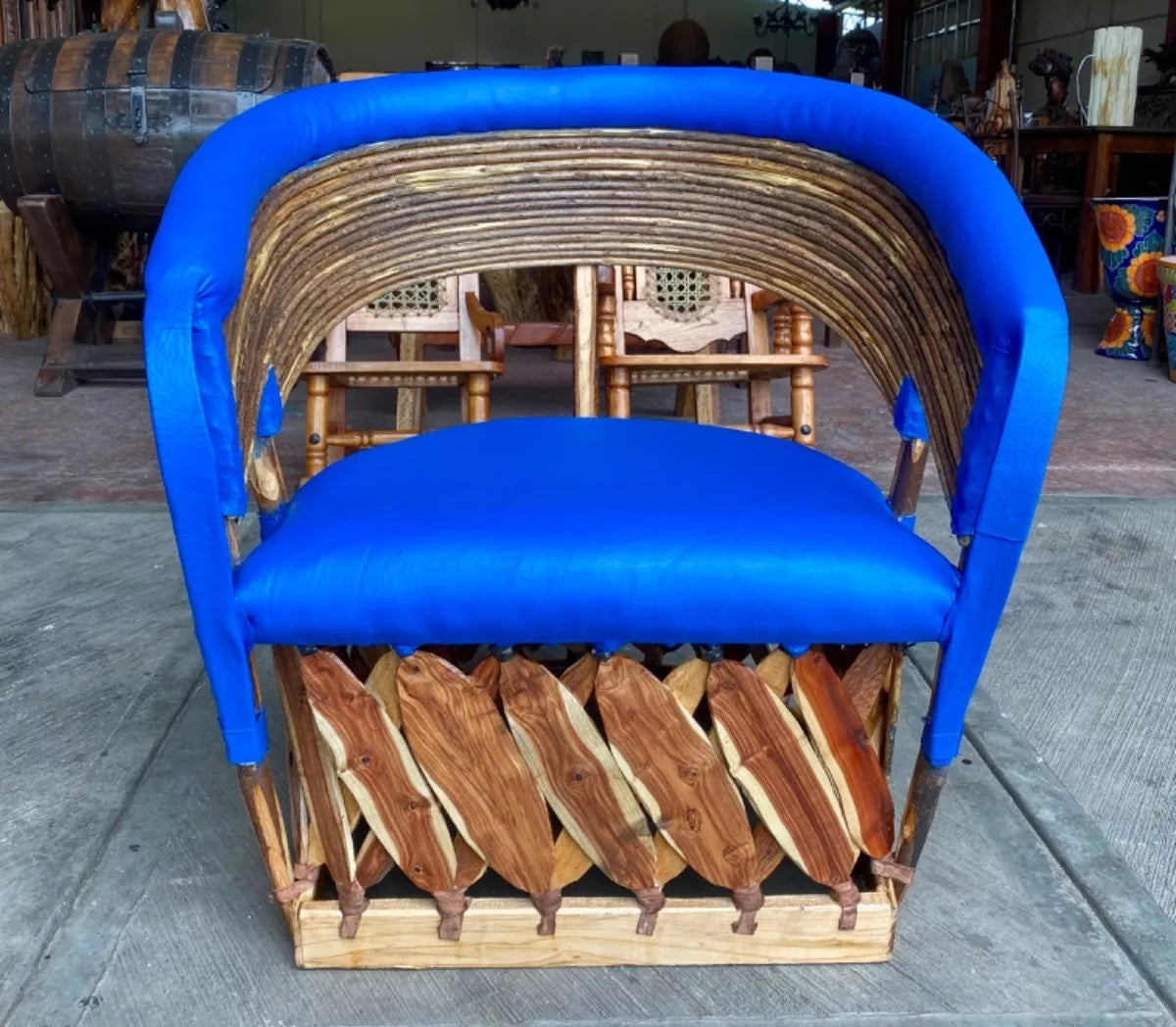 Silla Sillón Equipal Artesanal Amplio Cómodo Estilo Antiguo
