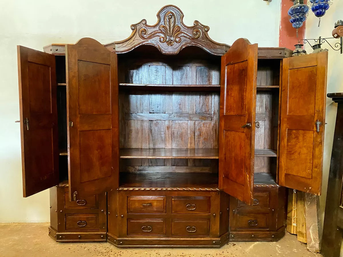 Antique Conquest Style Mesquite Closet.