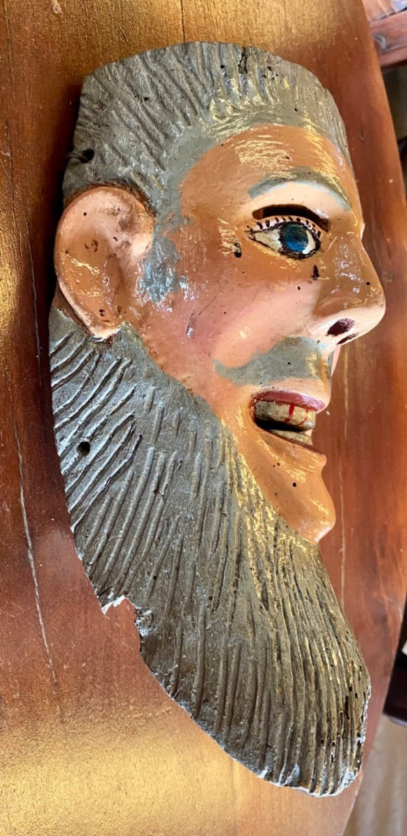 Antique and Original Wooden Mask. Old. Special (Used)
