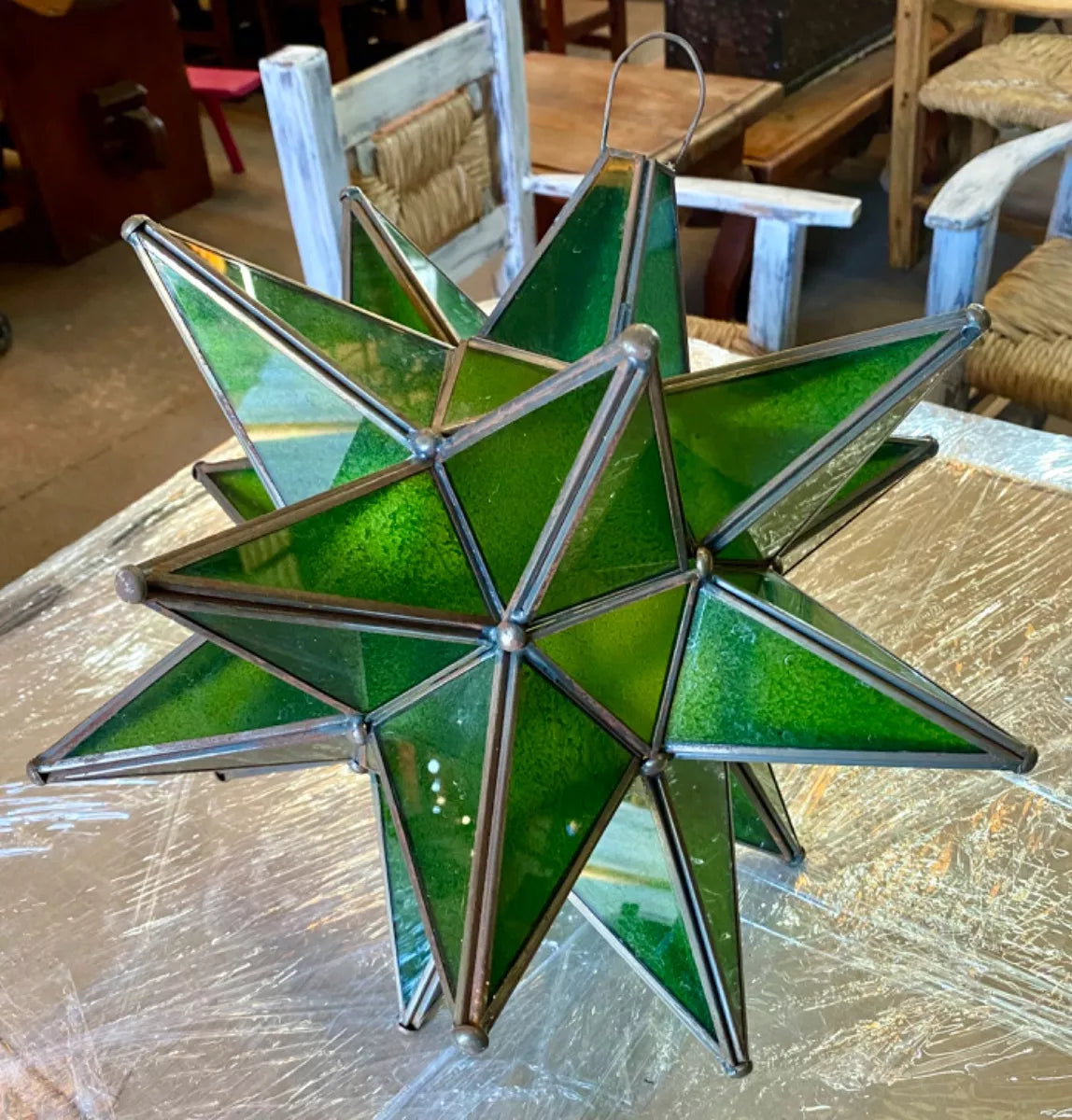 Estrella Lampara De Techo Metal Y Cristales Estilo Antiguo (Reacondicionado)