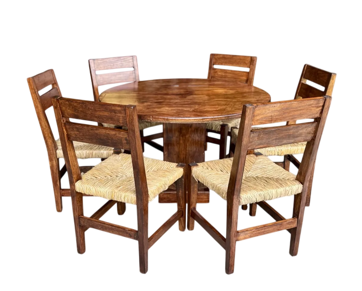Comedor De 6 Sillas En Madera Sustentable Estilo Minimalista
