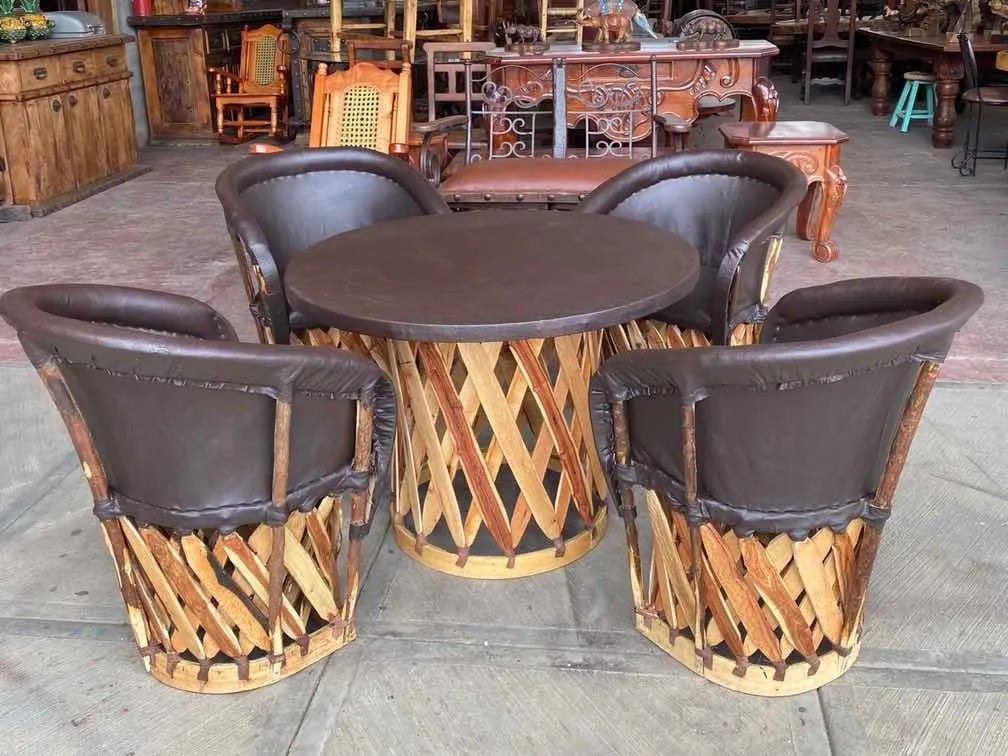 Comedor Equipales Tradicionales Estilo Antiguo. Gran Calidad