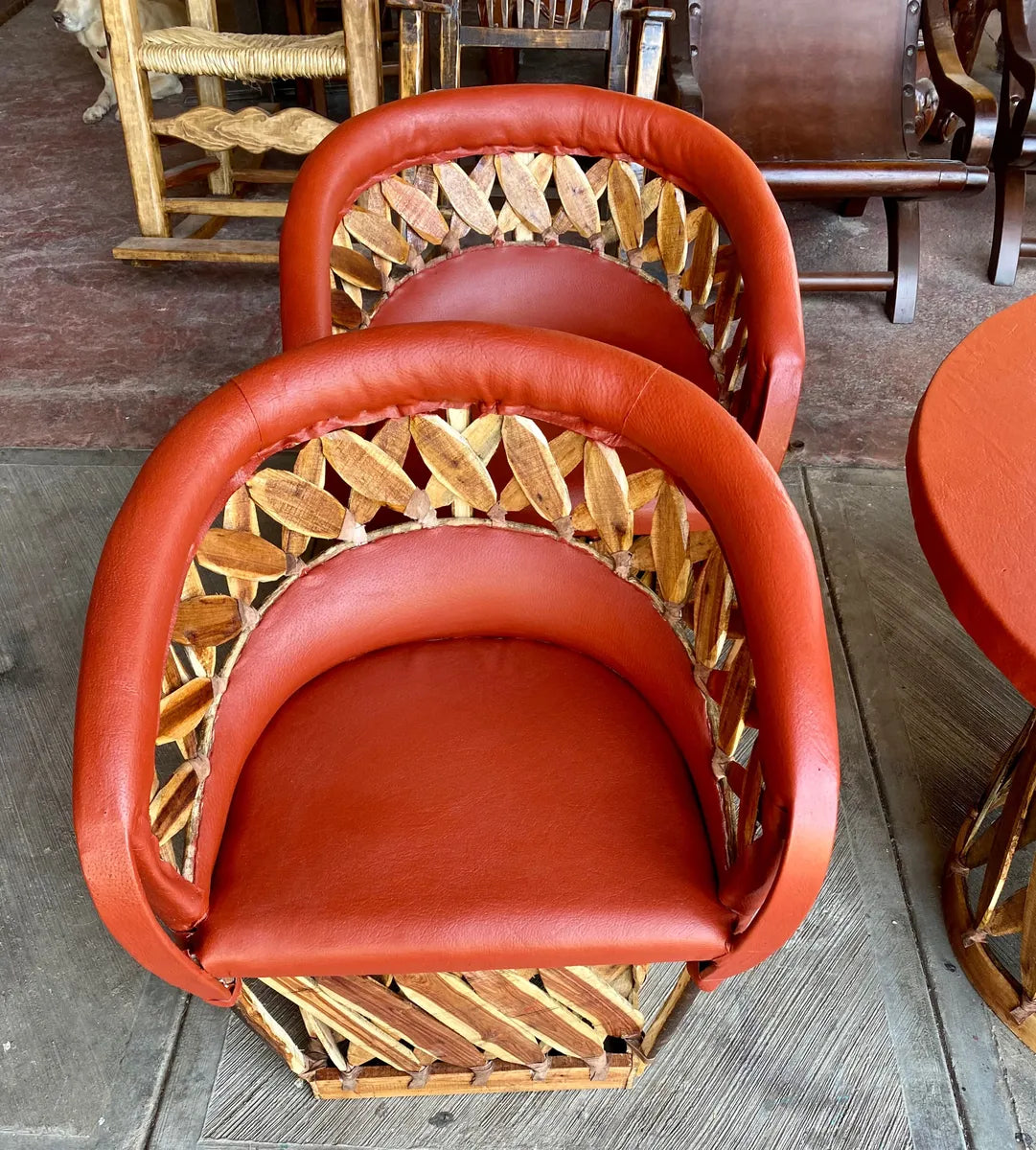 Exclusivo Comedor Artesanal Estilo Equipal Con Riñonera