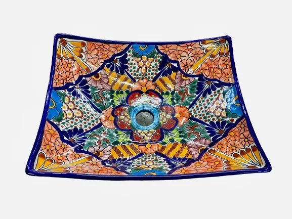 Rectangular Talavera Countertop Sink Antique Style 36