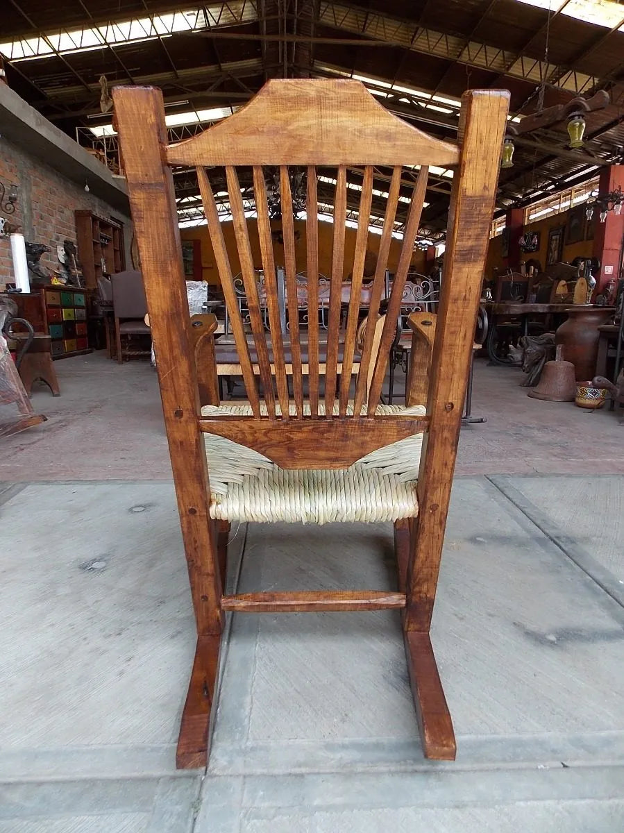 Beautiful Antique Style Wood and Tulle Rocking Bench