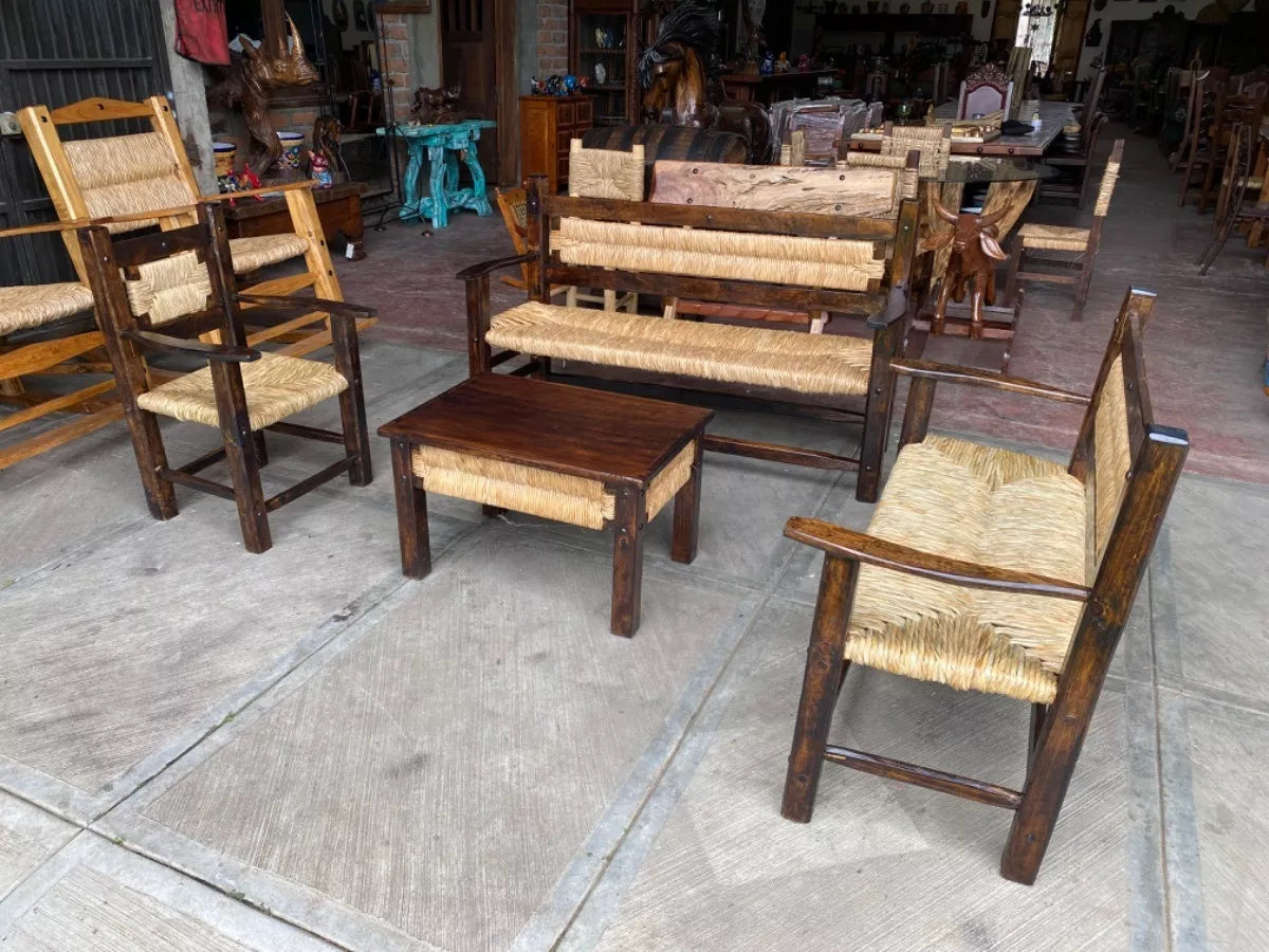 Handcrafted Room Sustainable Wood and Antique Style Fabric.