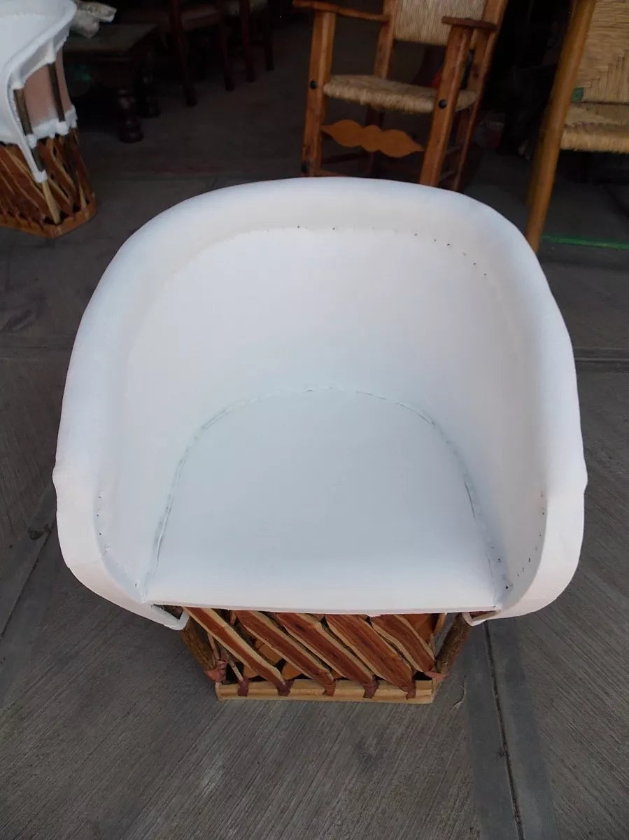 Beautiful White Handmade Equipal Traditional Antique Style