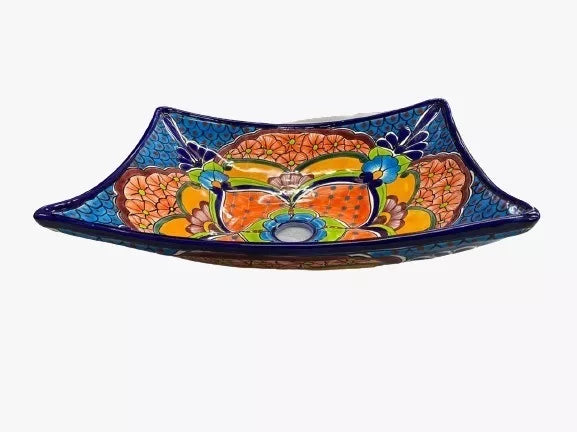 Rectangular Talavera Countertop Sink Antique Style M135