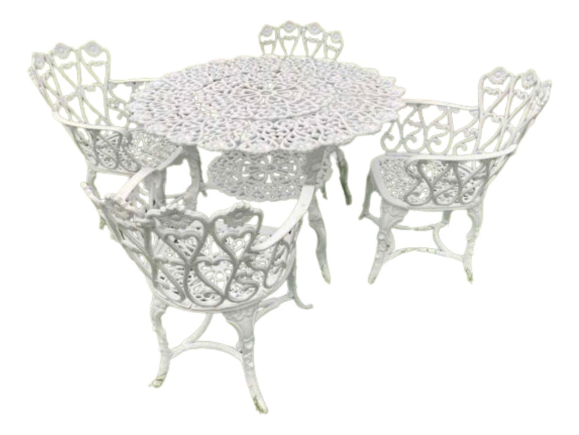 Reinforced Aluminum Antique Style Flowers Handcrafted Dining Room