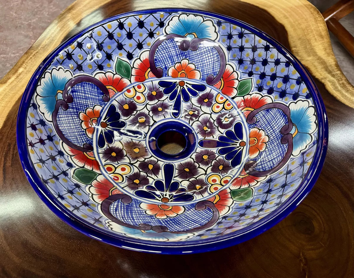 Round Countertop Sink, Cup-Style, Fine Talavera. Add to Favorites