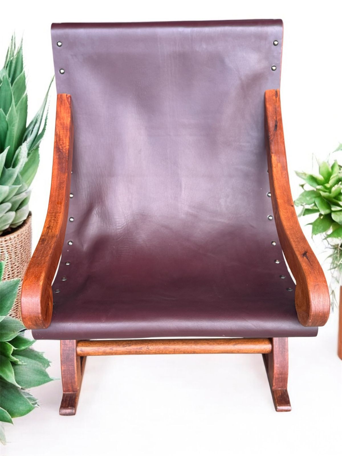 Silla Mecedora Miguelito Mezquite Estilo Antiguo. 100% Nuevo