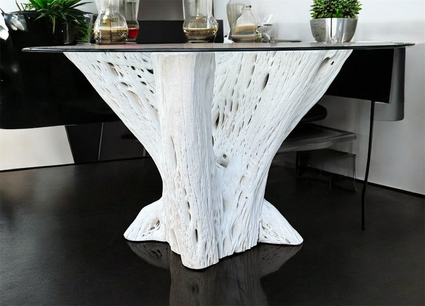 Base Mesa Comedor Blanca 4 A 8 Sillas Madera Cactus Antiguo.