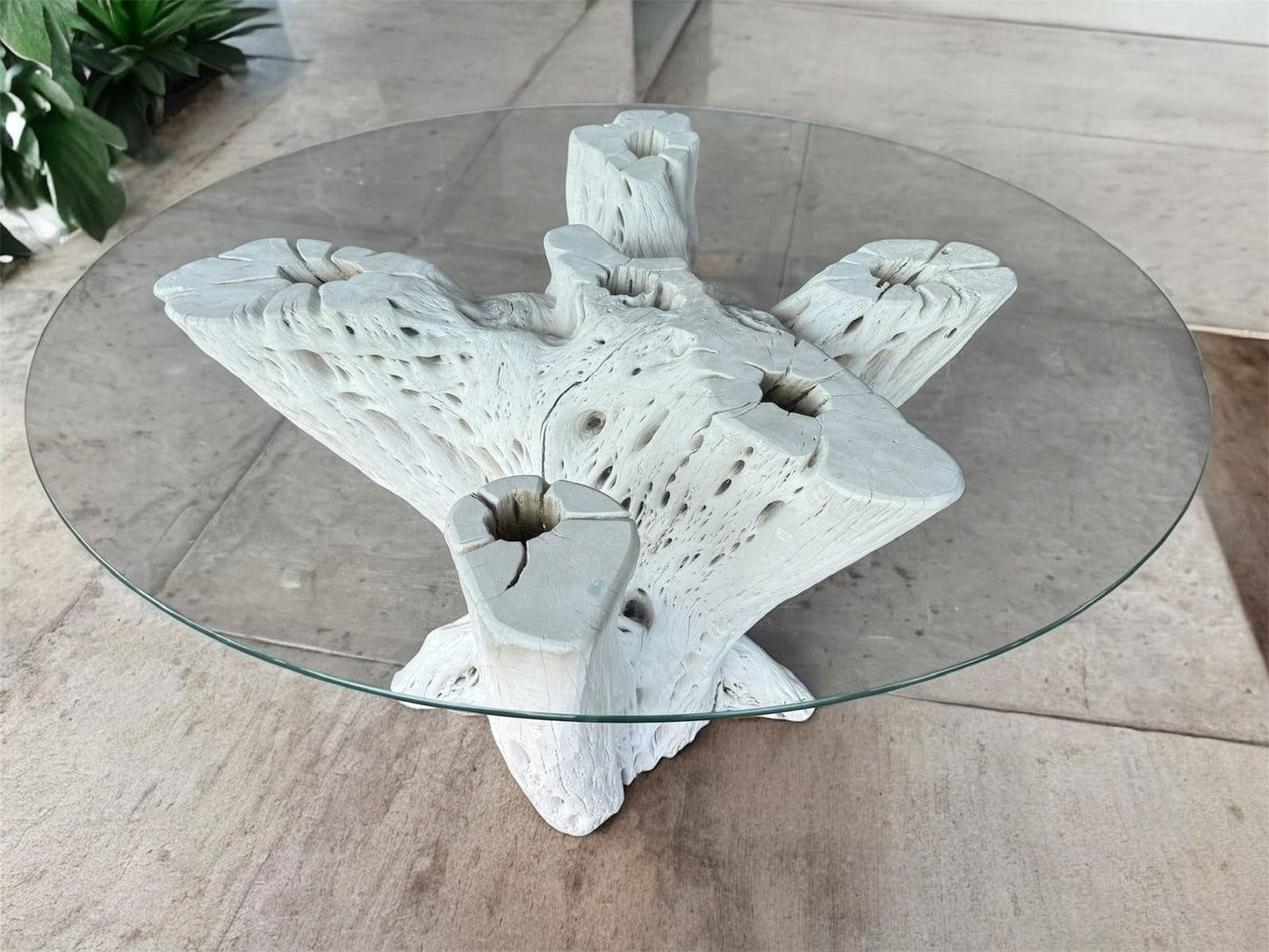 Base Mesa Comedor Blanca 4 A 8 Sillas Madera Cactus Antiguo.