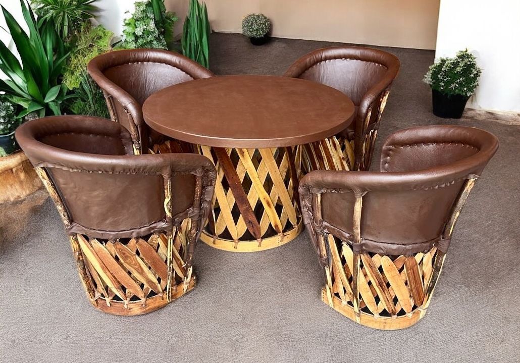 Comedor Equipales Tradicionales Estilo Antiguo. Gran Calidad