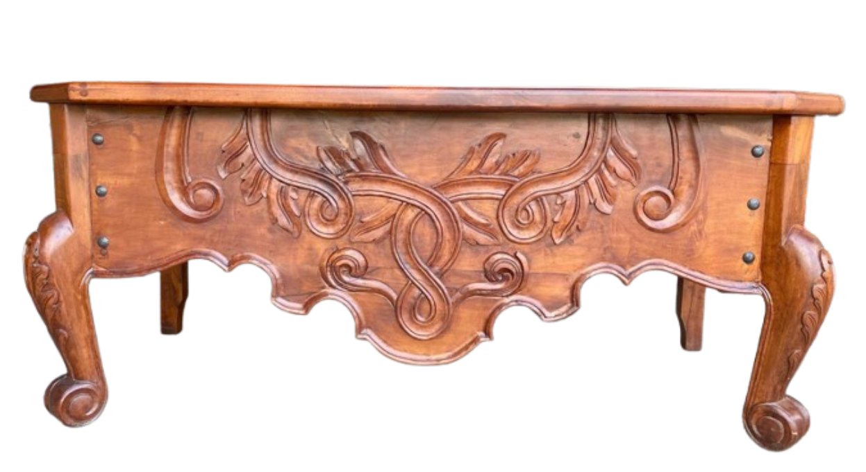 Beautiful Antique Style Hand Carved Mesquite Office Desk