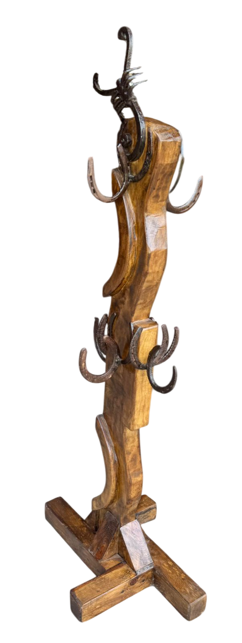 Antiguo Perchero De Pared Con Herradura Alacran