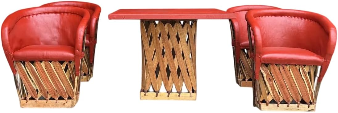Comedor Artesanal Cuadrado Equipal Tradicional Antiguo