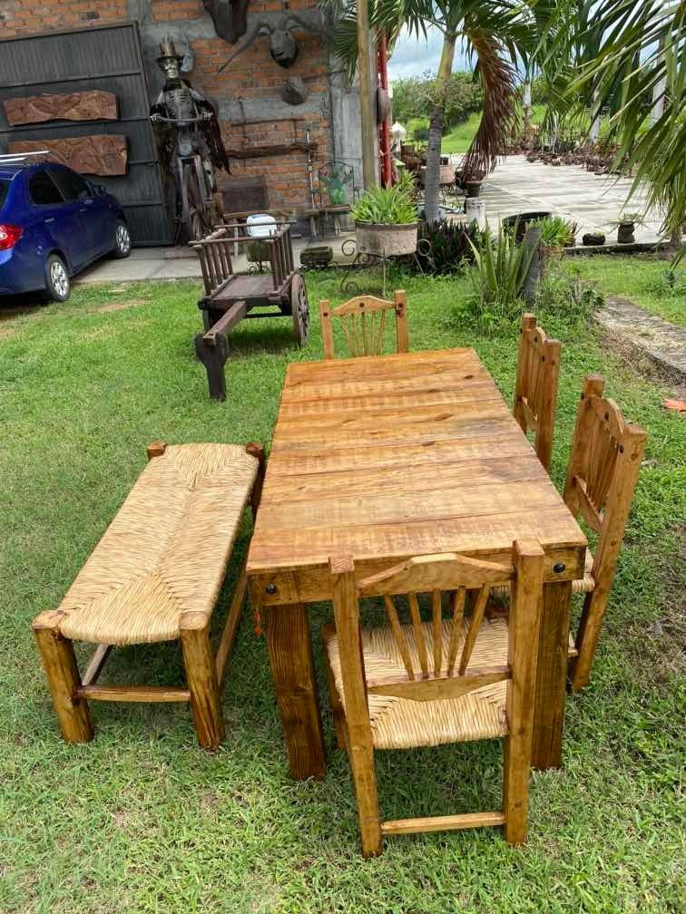 Beautiful, Sustainable, Handcrafted Wood Dining Room, Very Comfortable