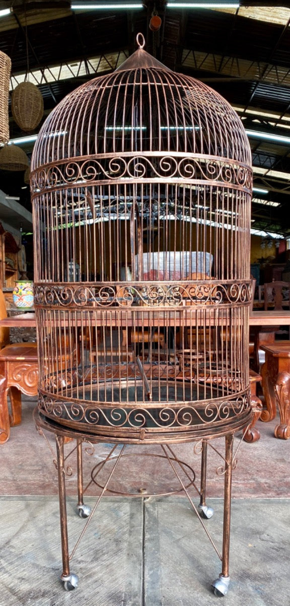 Bella Jaula Gigante De Metal Para Aves. Estilo Antiguo.