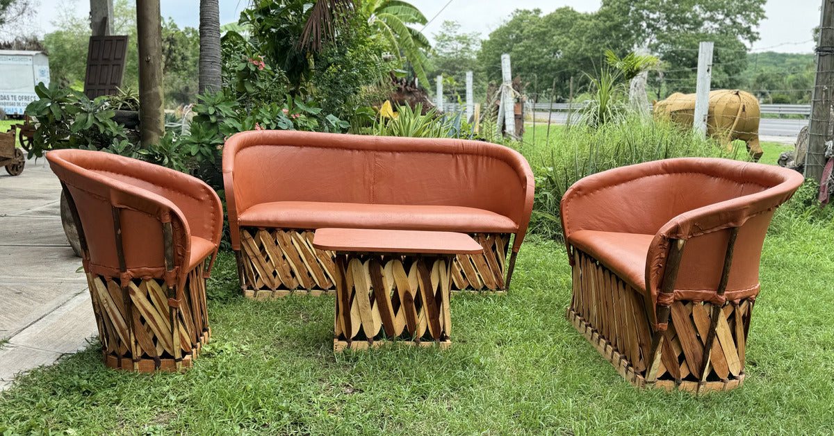 Equipal's Handcrafted Room in Antique-Style Wood and Leather.