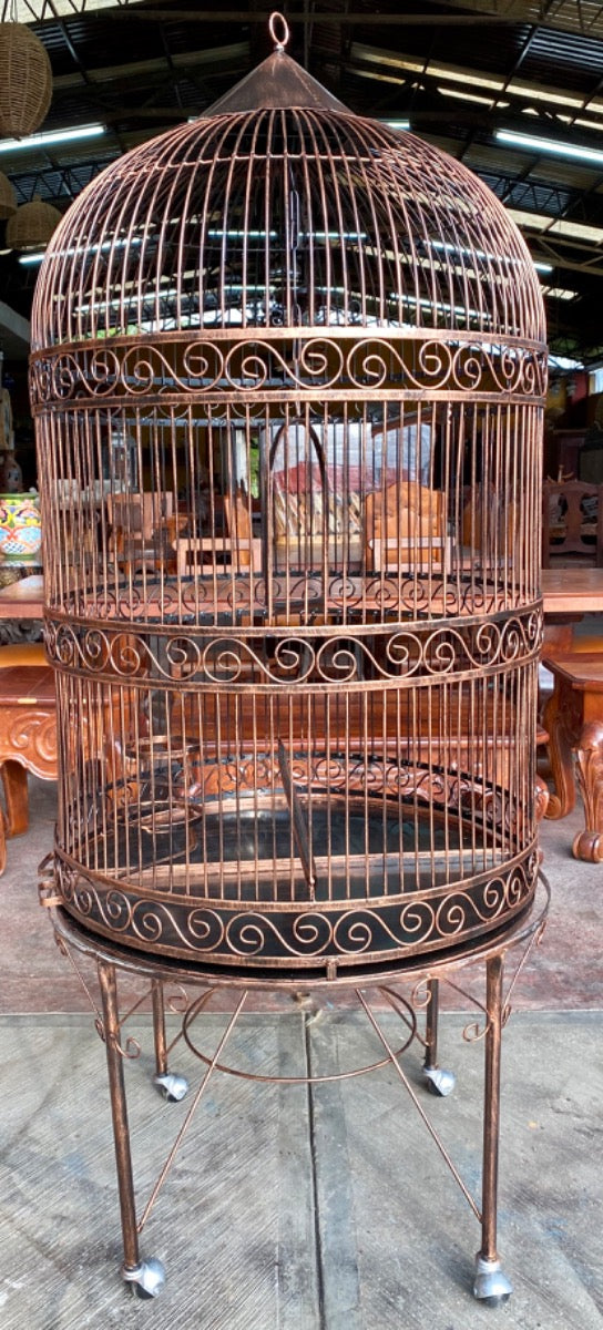 Bella Jaula Gigante De Metal Para Aves. Estilo Antiguo.