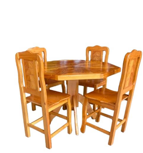 Antique Style Cedar Wood Handcrafted Dining Room.