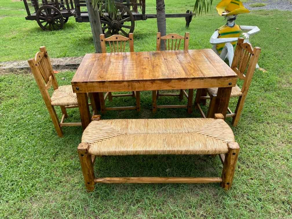 Beautiful, Sustainable, Handcrafted Wood Dining Room, Very Comfortable