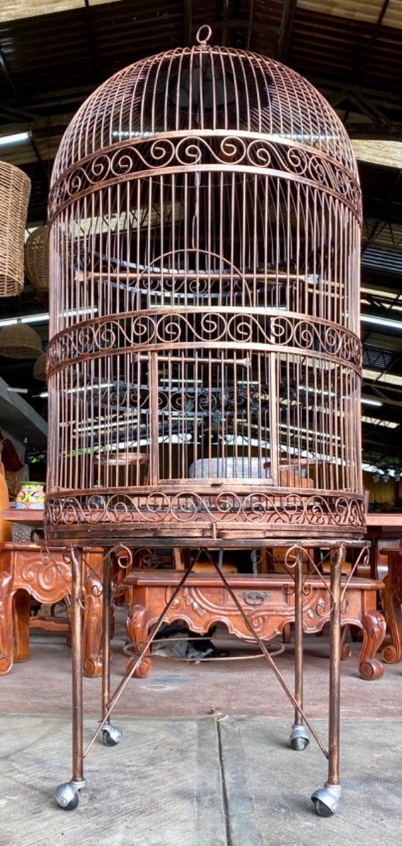Bella Jaula Gigante De Metal Para Aves. Estilo Antiguo.